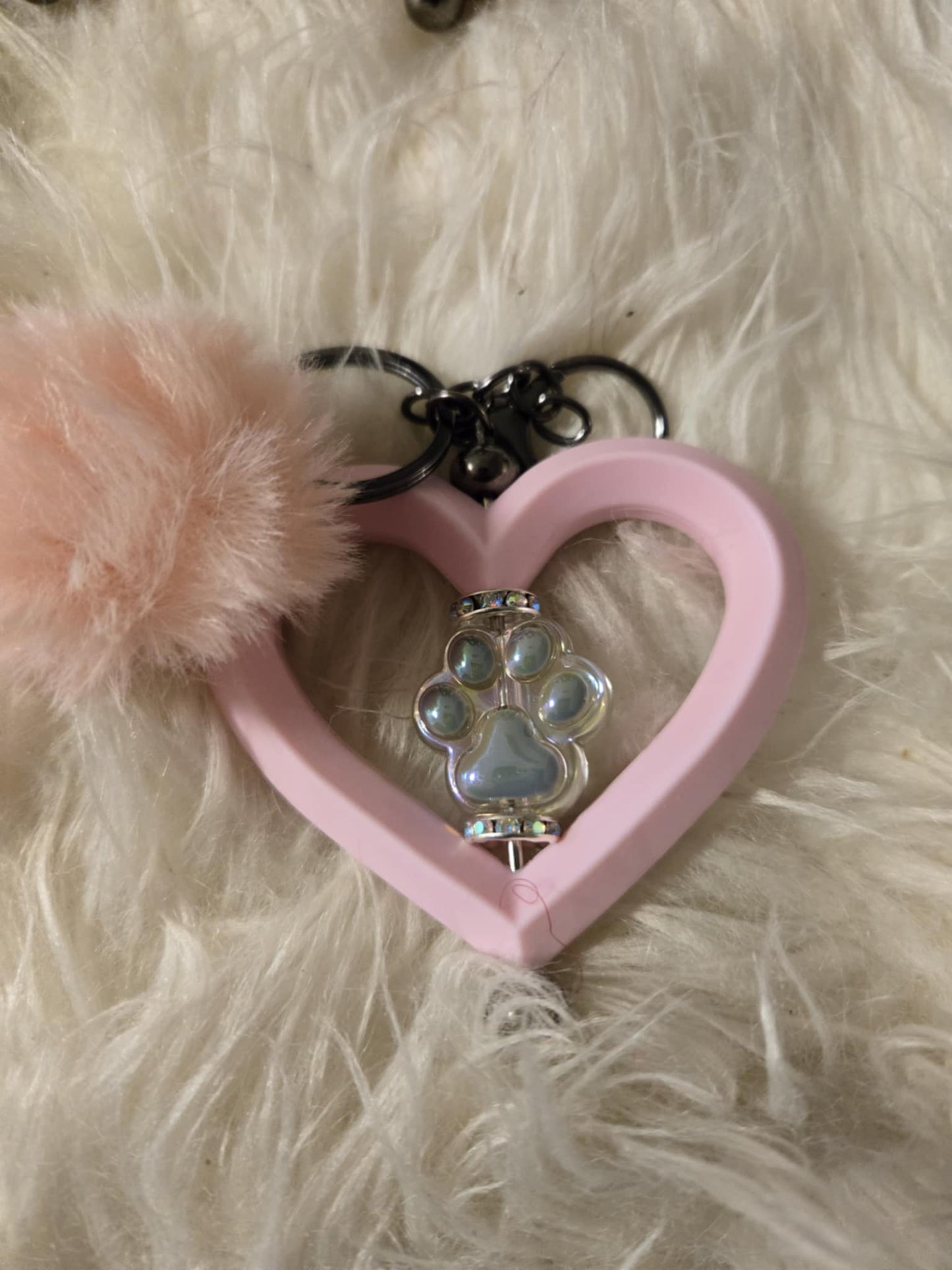 Heart Beadable Keychains