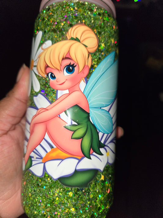 Tinkerbell 16oz Glass snowglobe can