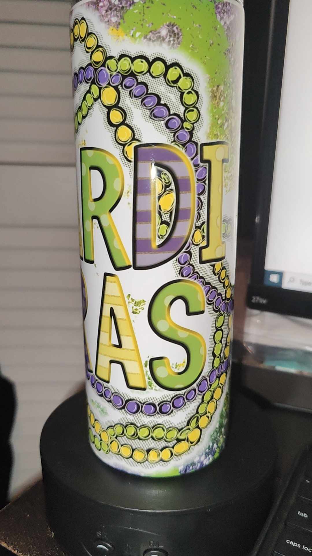 MARDI GRAS 20oz TUMBLER