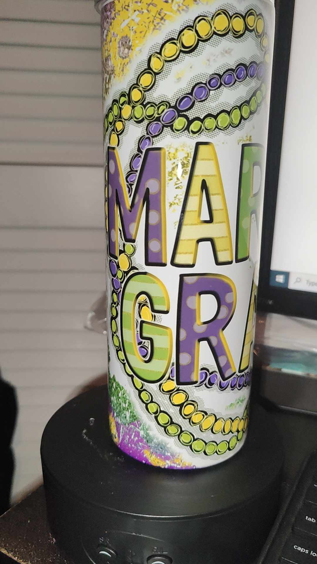 MARDI GRAS 20oz TUMBLER