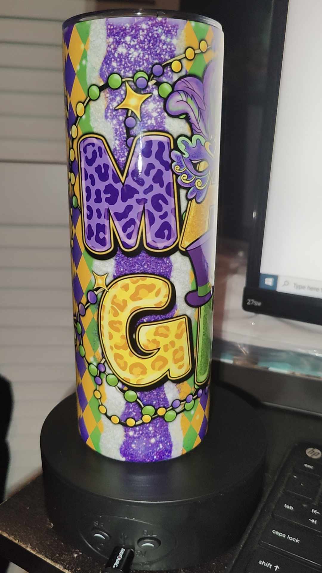 MARDI GRAS 20oz TUMBLER