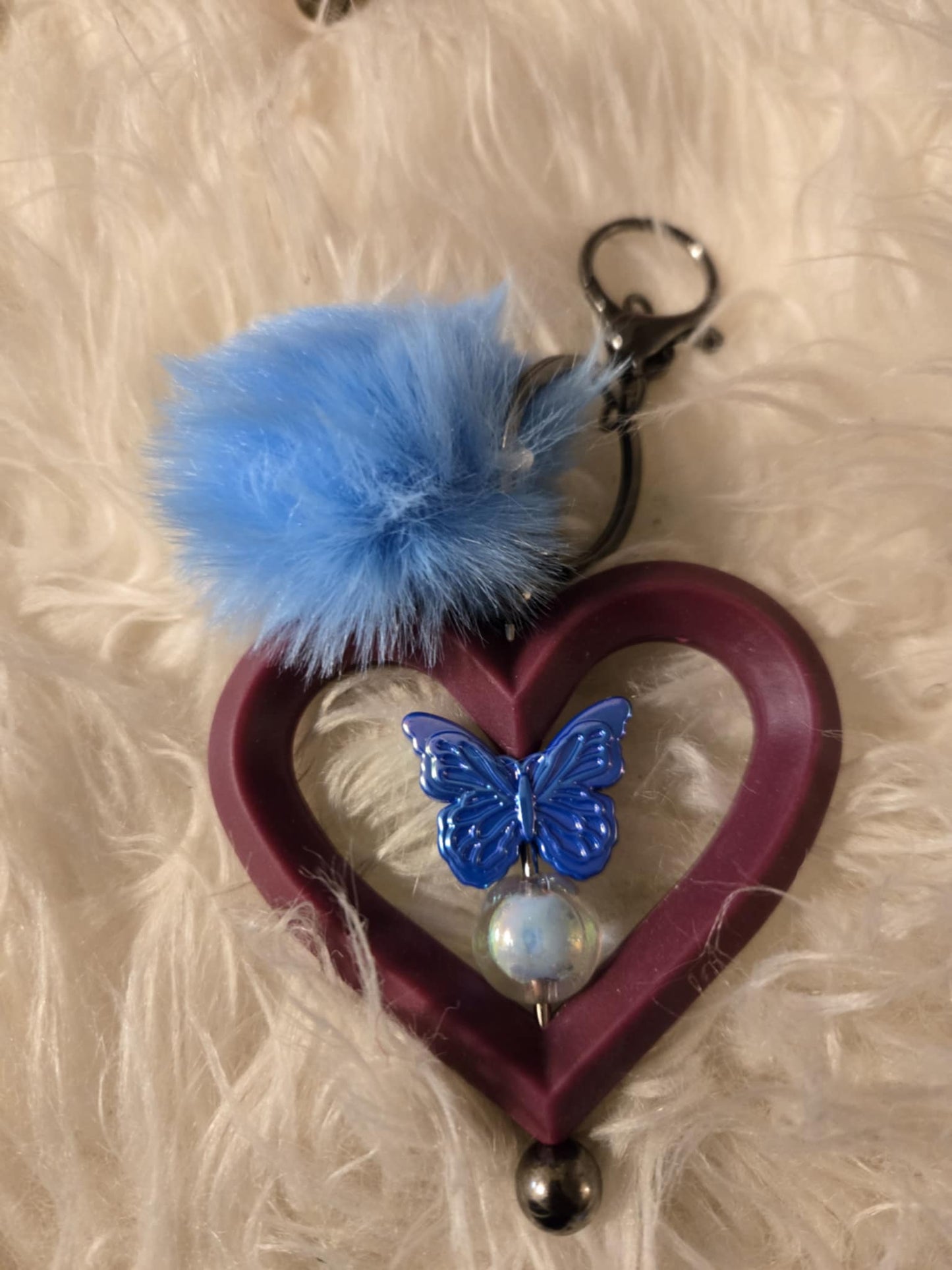 Heart Beadable Keychains