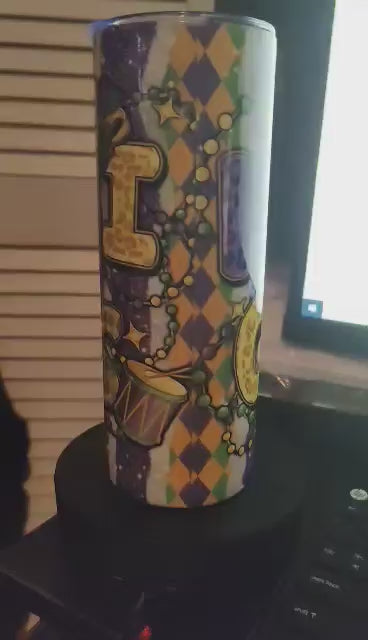 MARDI GRAS 20oz TUMBLER