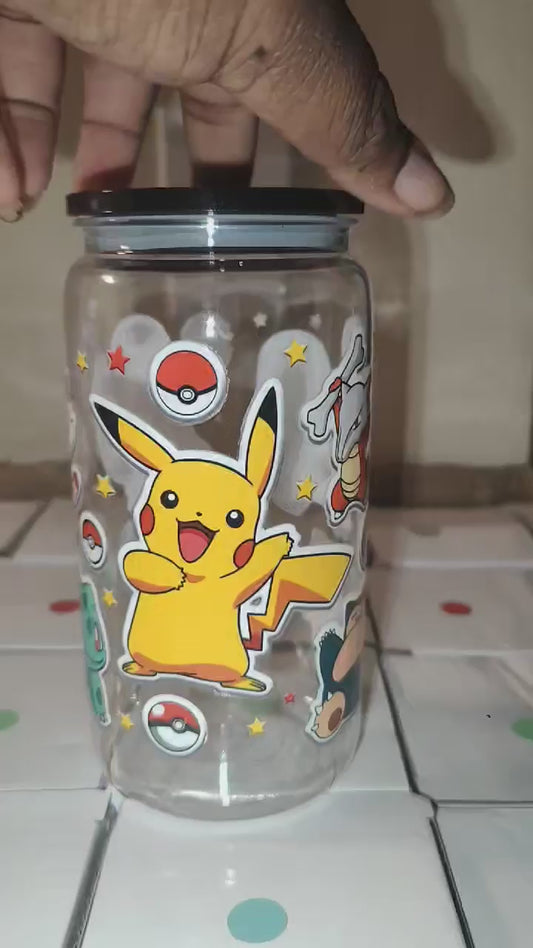 Pokemon 16 oz Plastic Can.